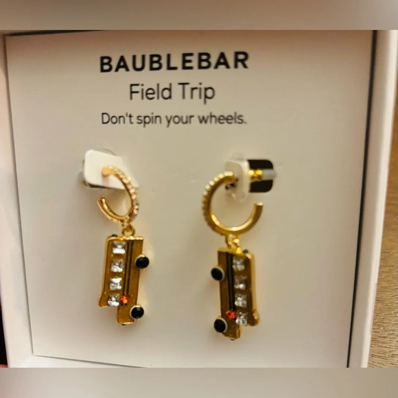 BaubleBar School Bus Dangle Earrings "Field Trip" - Picture 1 of 3